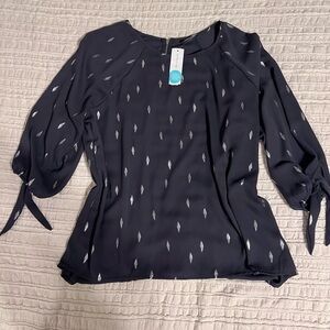 Papermoon dark gray Blouse with Silver Details